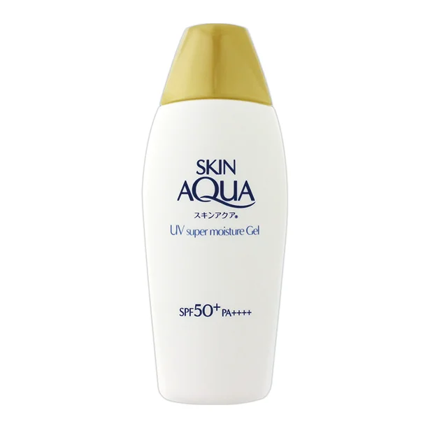 スキンアクアスーパーモイスチャージェル▷SPF50+/PA++++ 110g ¥704〈編集部調べ〉/ロート製薬