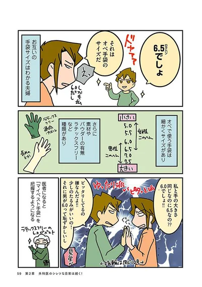 それはオペ手袋のサイズだ