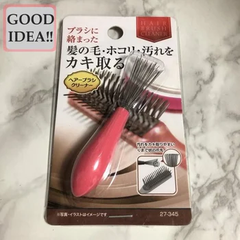 紙の毛だらけのヘアブラシが瞬く間にきれいに！【キャンドゥ】「ヘアブラシクリーナー」でお掃除がグッと楽しく♪