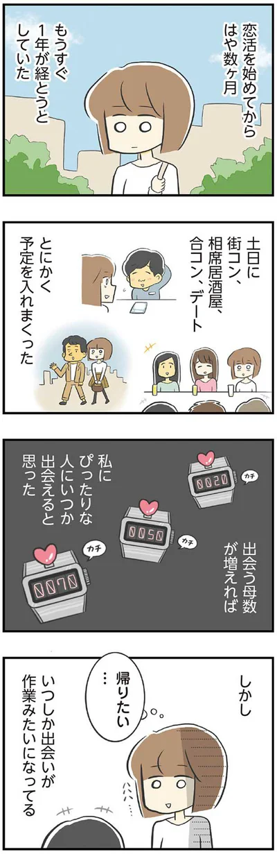 恋活を始めてから、もうすぐ1年