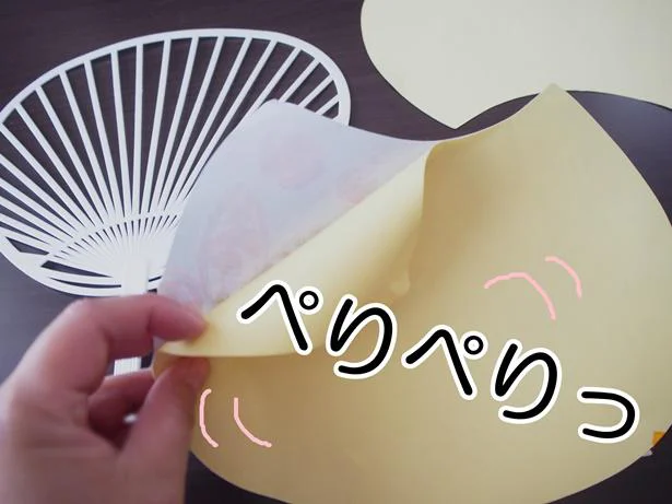イラストが描けたらシールを剥がして貼り合わせるだけ!