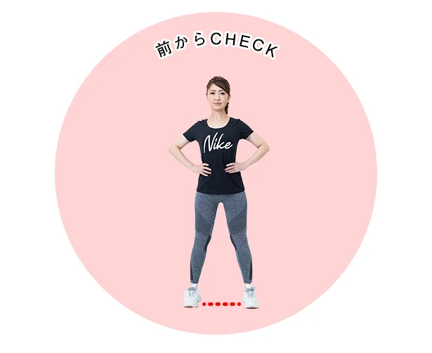 足幅は靴の長さ1つ分