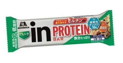 低脂質だから罪悪感ゼロで食べられる。inバー プロテイン グラノーラ 1本 ¥184/森永製菓