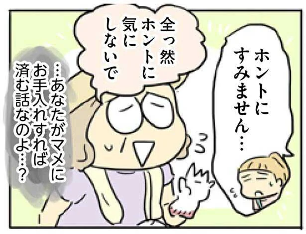 あなたがマメにお手入れすれば済む話なのよ…