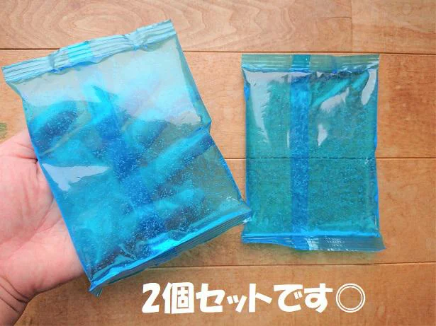 【画像を見る】手の平サイズの保冷剤が2枚入っています