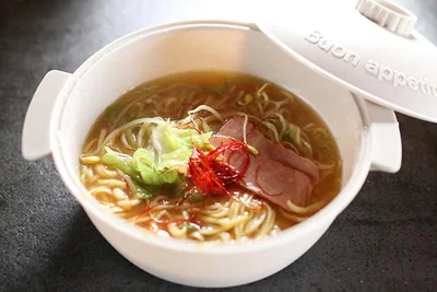 即席ラーメンがレンジで簡単調理！