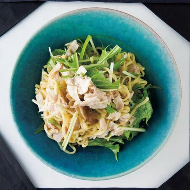 【画像を見る】インスタントの麺を使って♪「豚しゃぶ中華冷やしあえ麺」