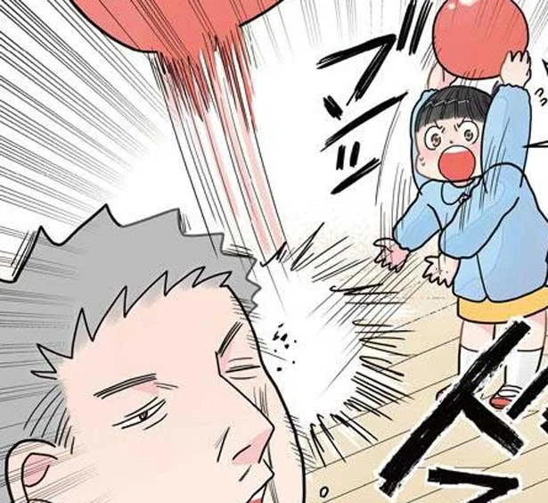 踏んだり蹴ったり！でこ先生の顔に、園児がボールをぶつけた理由は…／保育士でこ先生3（5）