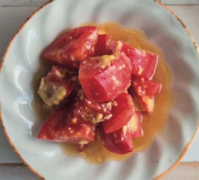 【画像】フルーツトマトの濃厚な甘みを生かして「トマトの酢みそあえ」