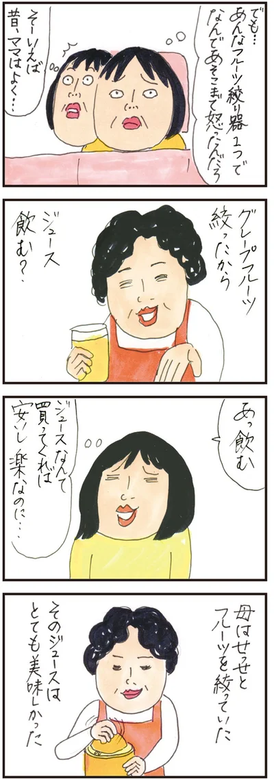 手間がかかる手絞りのジュースはとても美味しかった