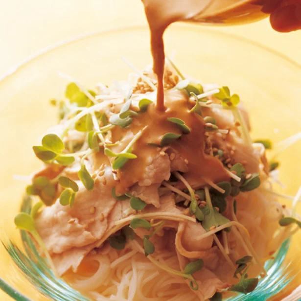 「豚しゃぶごまだれそうめん」