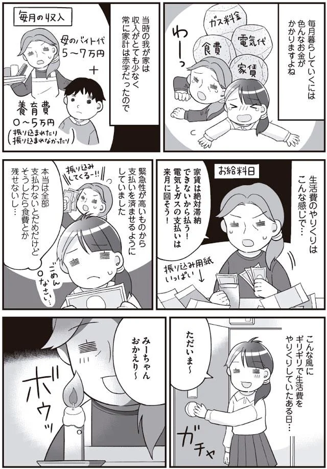 【画像を見る】生活費のやりくりはこんな感じで…