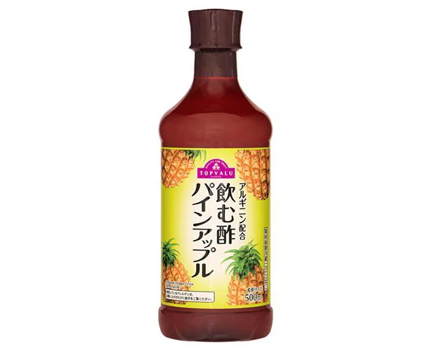 アルギニン配合「トップバリュ　飲む酢　パインアップル」500ml