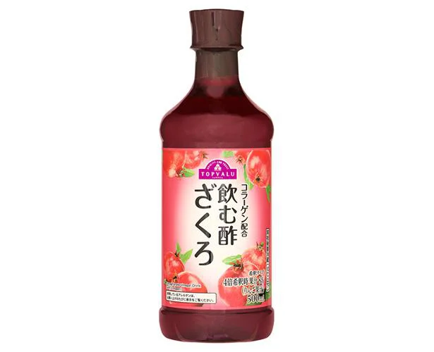 コラーゲン配合「トップバリュ　飲む酢　ざくろ」500ml