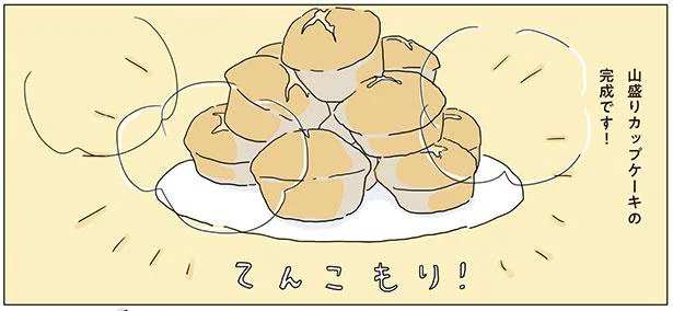 漠然と広がる不安感に襲われた日。山盛りのカップケーキ／眠れぬ夜はケーキを焼いて（3）