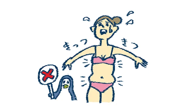 夏は少しゆとりのあるサイズを着用するのが◎