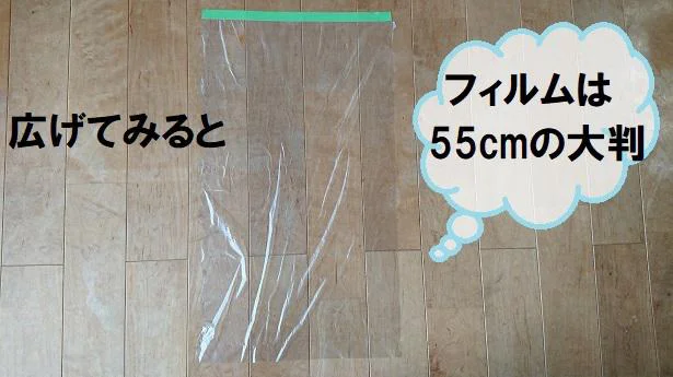 フィルムは55cmと大判タイプ