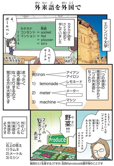 カタカナ語をクイズ形式で学んでいました