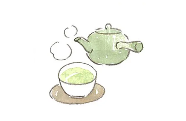 【写真を見る】熱感が高いときには、温かい緑茶を