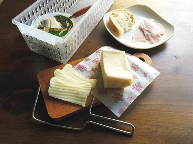 チーズ専用カッターはチーズと一緒に冷蔵庫へ