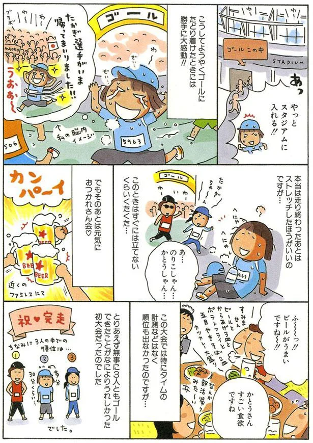 そのあとは元気におつかれさん会