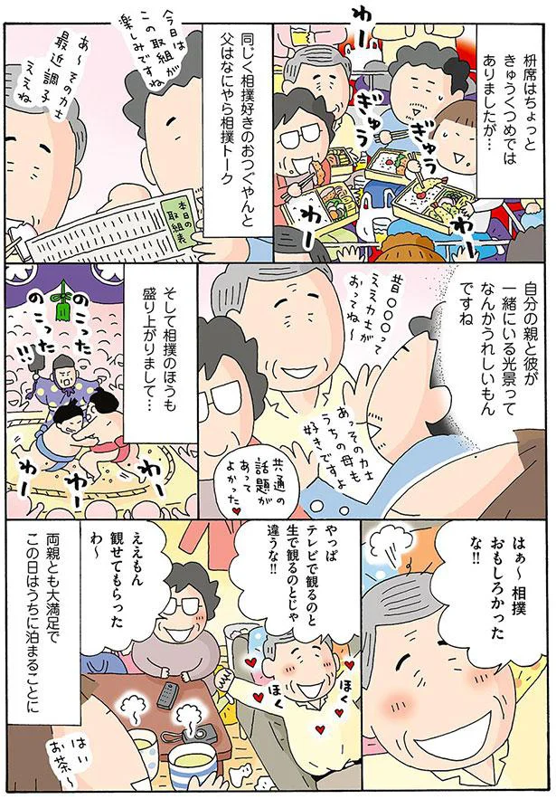 両親とも大満足で、この日はうちに泊まることに