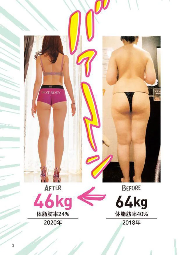 36歳で64キロから約20kg減で後ろ姿がヤバいほど別人…衝撃のビフォーアフター!