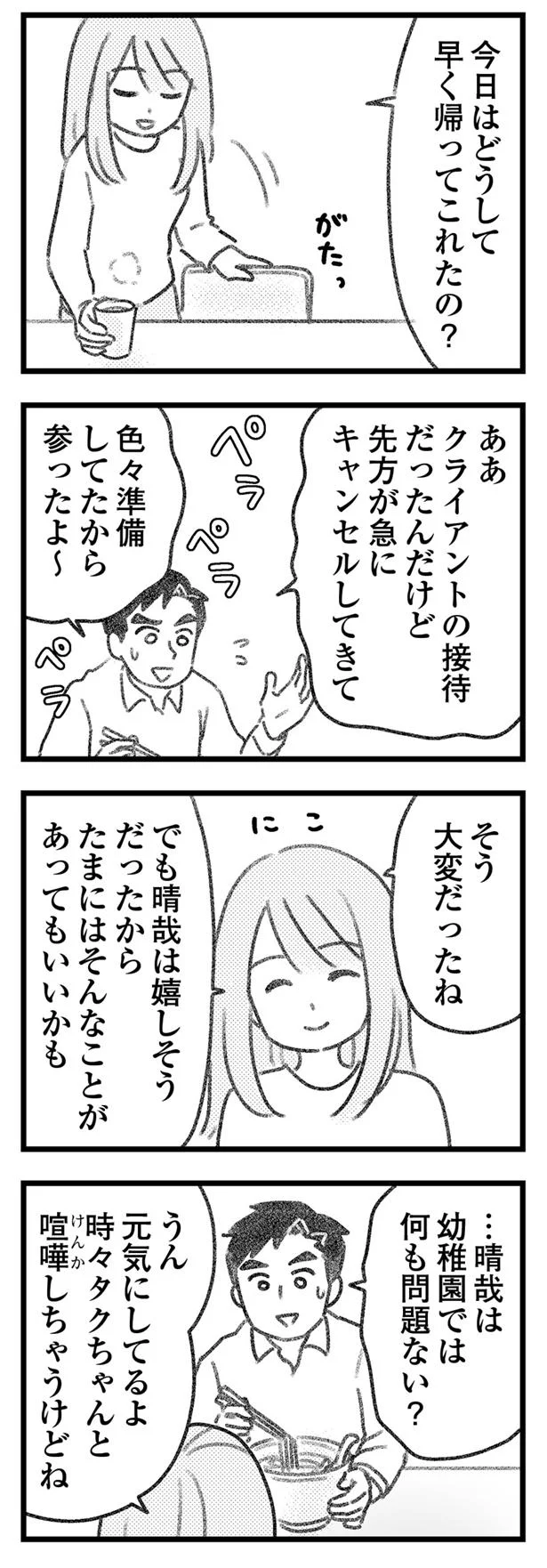 今日はどうして早く帰ってこれたの？