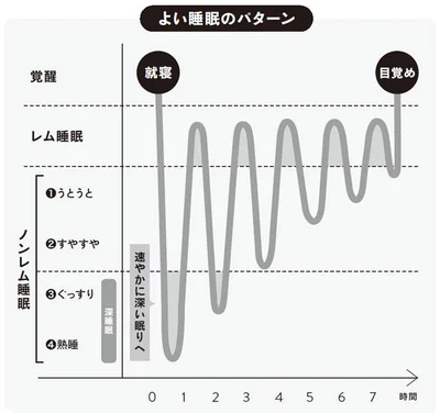 よい睡眠のパターングラフ