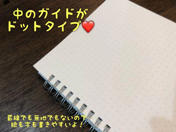 罫線がドットなので図も字も書きやすい