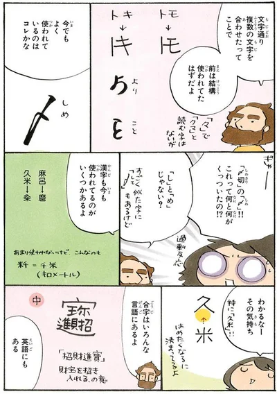 漢字も今も使われてるのがいくつかあるよ