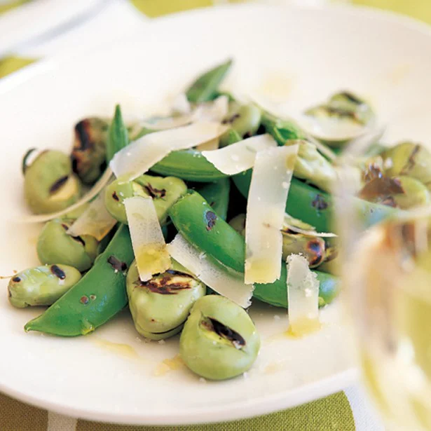 スナップえんどうとそら豆のグリル