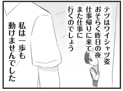 夫の朝帰りを目撃して…