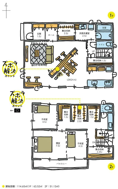 洗顔、歯磨き、着替え…身支度はまとめて2階で