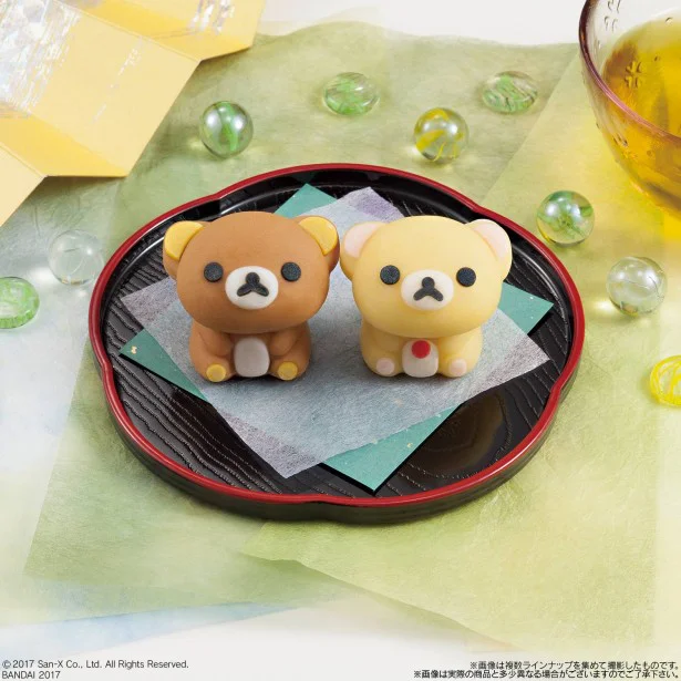 食べるのをためらってしまう!? リラックマとコリラックマがカワイらしい和菓子に
