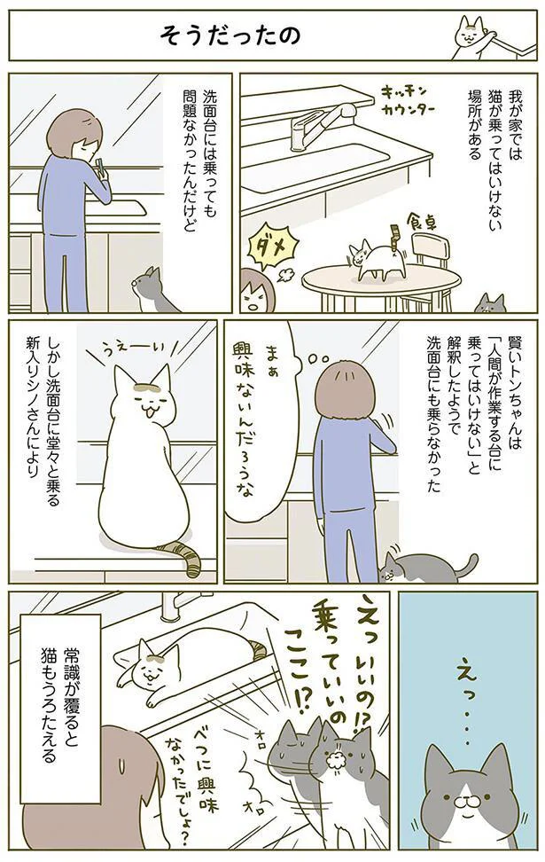 常識が覆ると猫もうろたえる