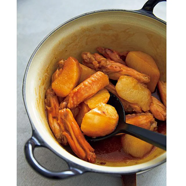 材料をセットしてほったらかしでOK 「手羽中と長いものオイスターソース煮」