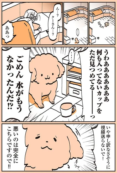 ごめん　もう水がなかったんだ！？