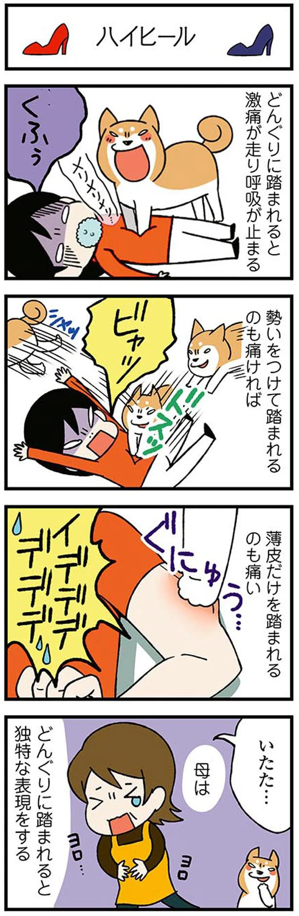 どんぐりに踏まれると