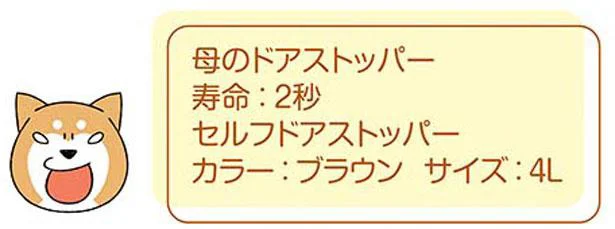 母のドアストッパーの寿命2秒