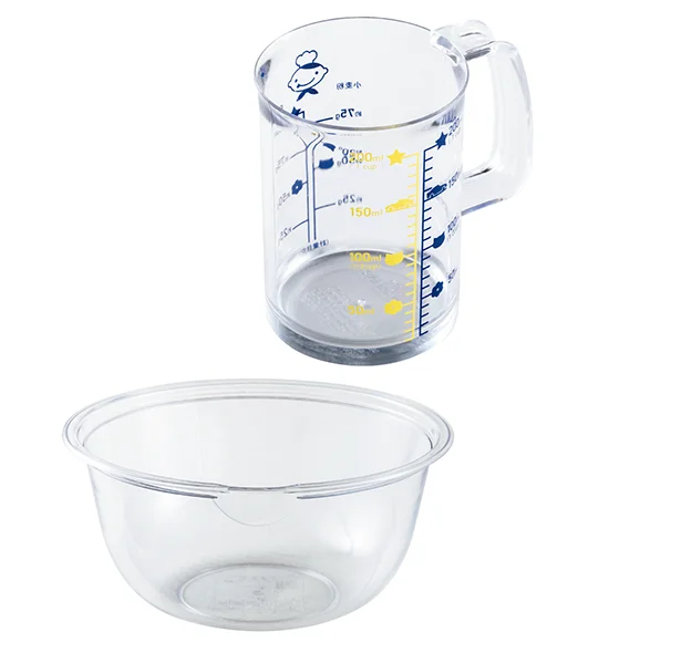【貝印】リトルシェフクラブ 計量カップ(200ml)・プラスチックボウル(21cm)