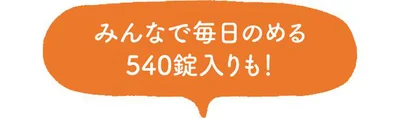 みんなで毎日のめる540錠入りも！