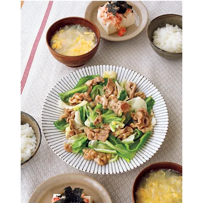 「肉野菜炒め」の献立