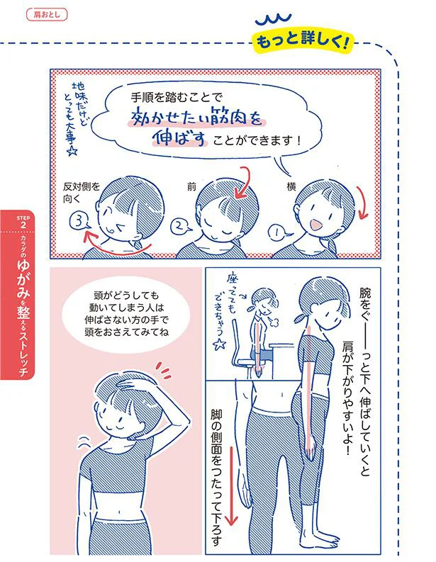 効かせたい筋肉を伸ばすことができます!