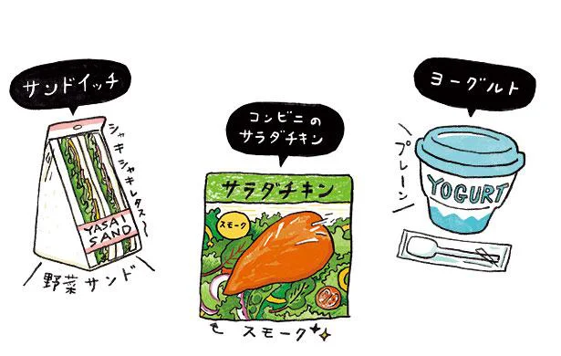 コンビニで買えるランチで手軽に続けられる