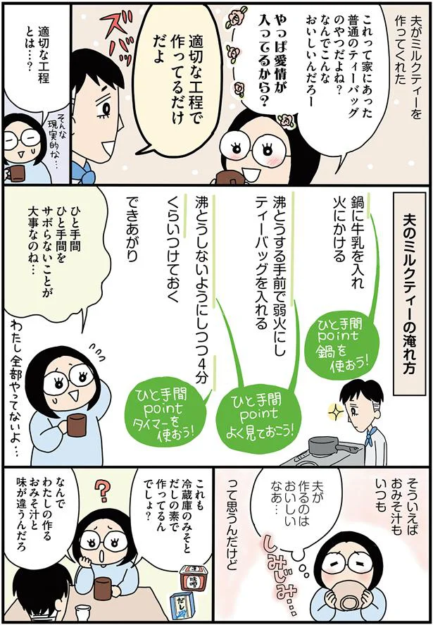 ひと手間ひと手間をサボらないことが大事なのね…