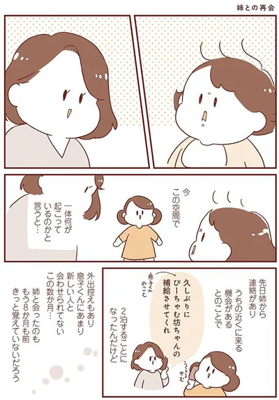 8か月ぶりに会った姉