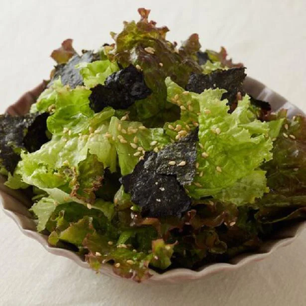 ごま油と塩のドレッシングで韓国風に