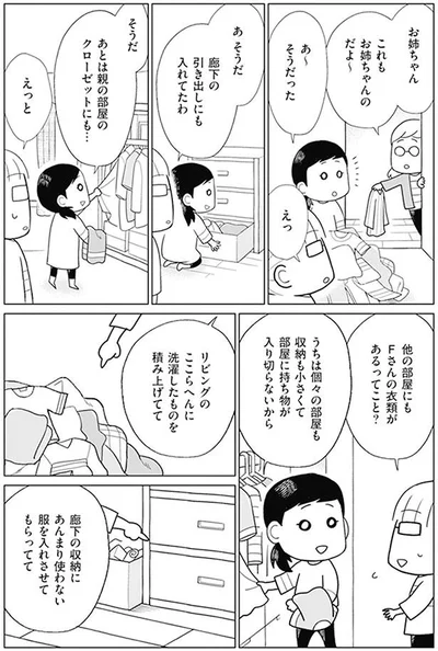 他の部屋にもFさんの衣類があるってこと？