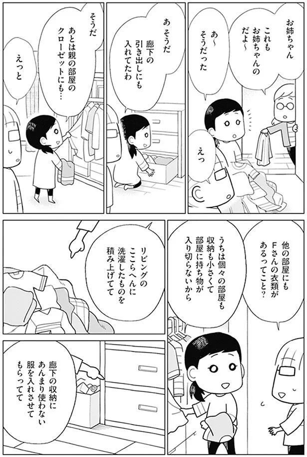 他の部屋にもFさんの衣類があるってこと？